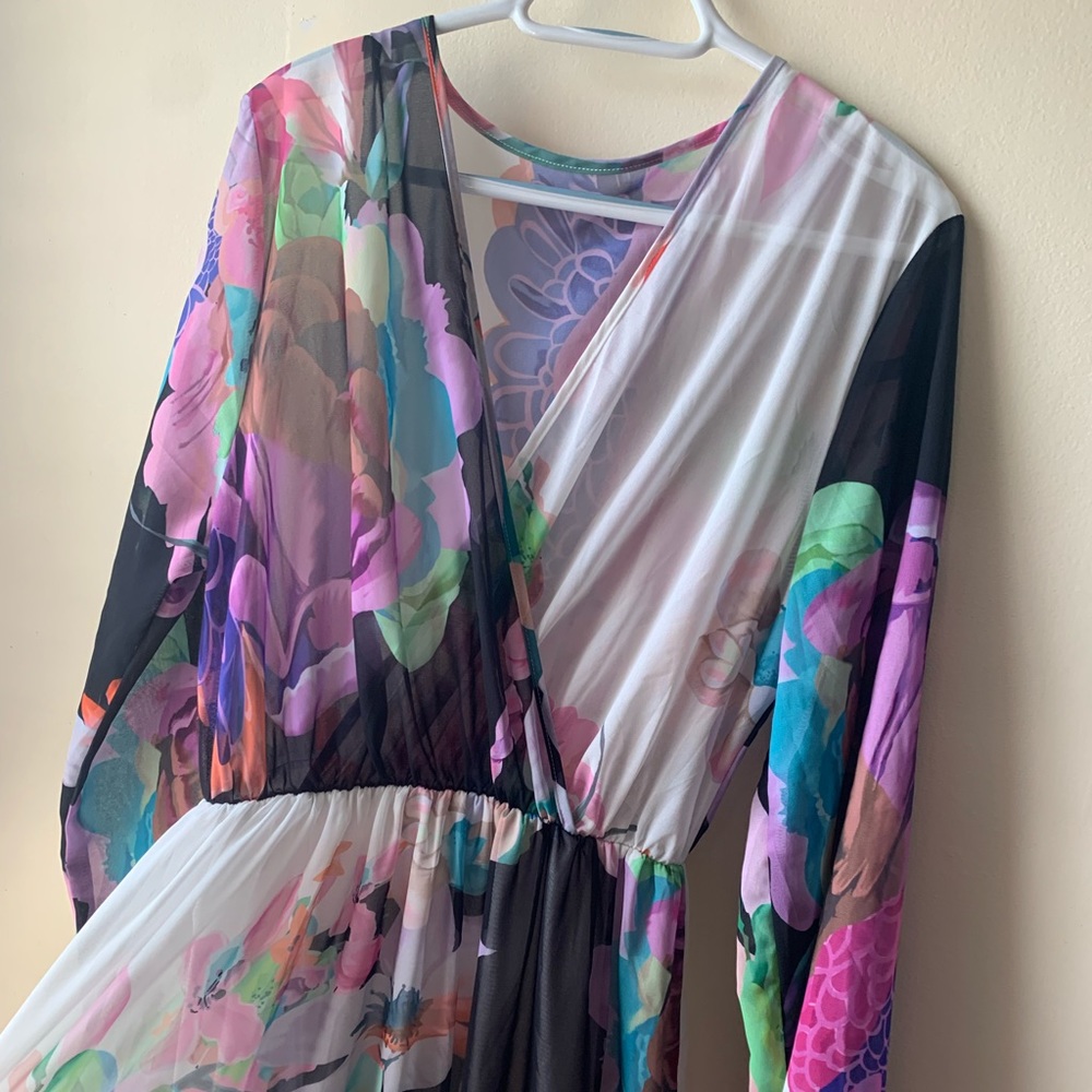 Floral Long Sleeve Maxi Dress